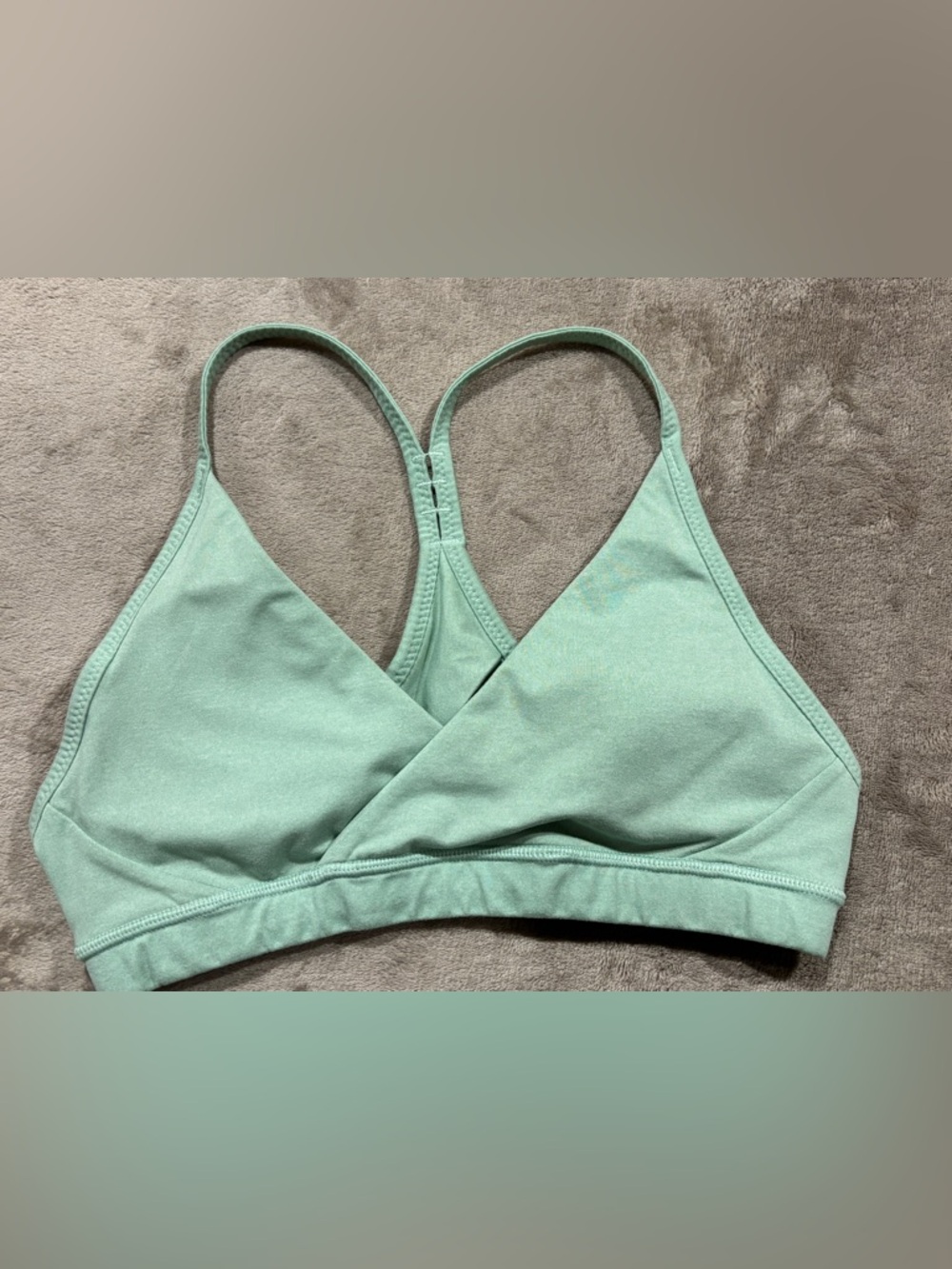 Patagonia Mint Green Crossover Bralette - Light Support